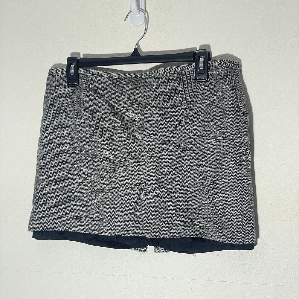 90s Vintage Preppy Old Navy Low Waist Wool Blend Mini Skirt Herringbone Pattern